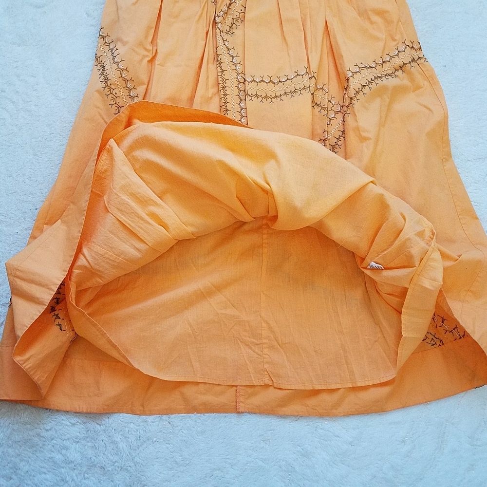 Ulla Johnson Mariza Poplin Midi Dress in Papaya - Picture 11 of 14